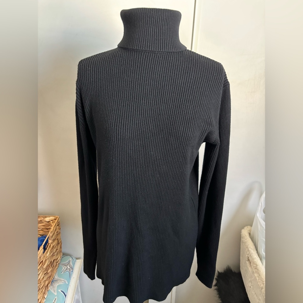 Excellent condition COOFANDY Black Turtleneck Sweater, Size XL